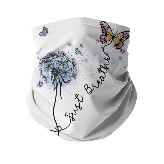 Just Breathe Butterfly Sublimation Neck Gaiter