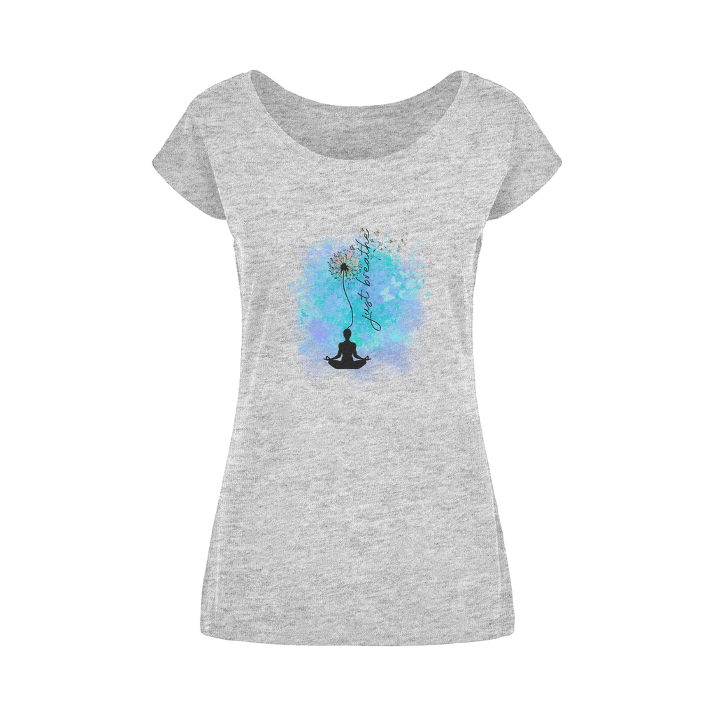 Just Breathe - Dandelion Wide Neck Womens T-Shirt XS-5XL