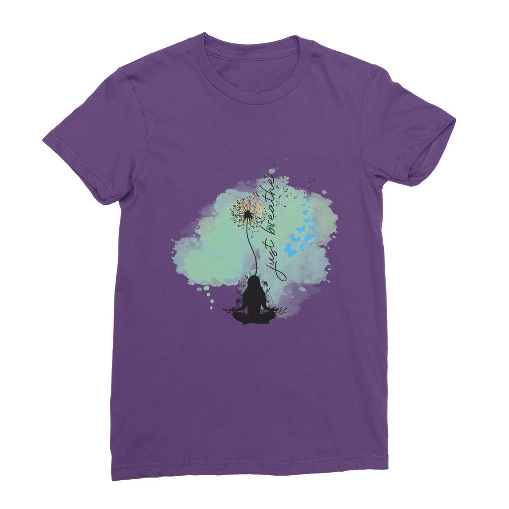 Just Breathe - Green Dandelion Classic Women's T-Shirt