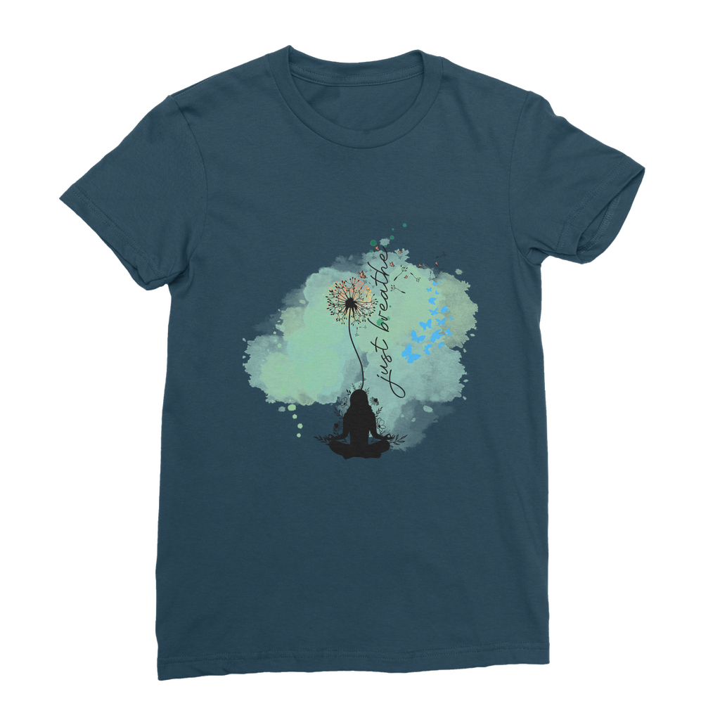 Just Breathe - Green Dandelion Classic Women's T-Shirt