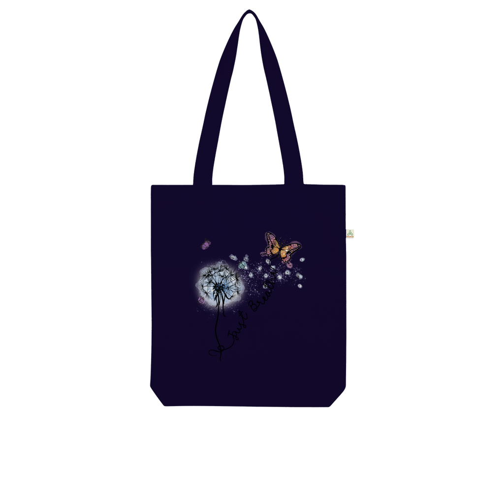 Just Breathe Butterfly Organic Tote Bag