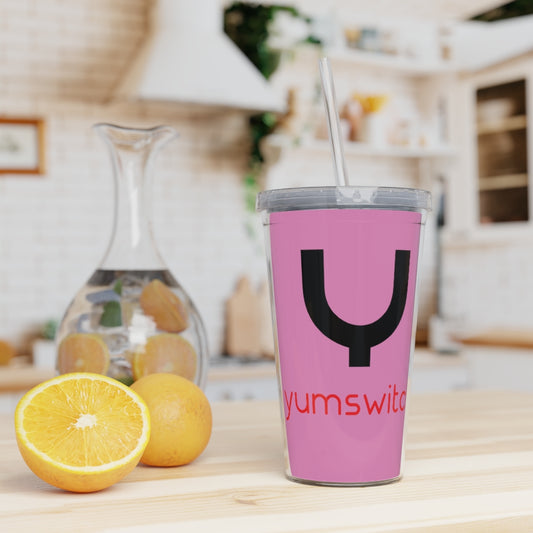 Plastic Tumbler with Straw