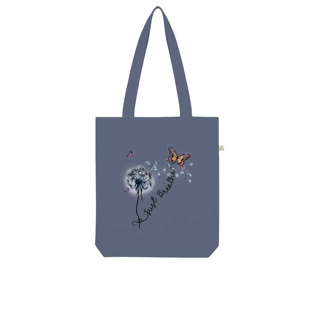 Just Breathe Butterfly Organic Tote Bag