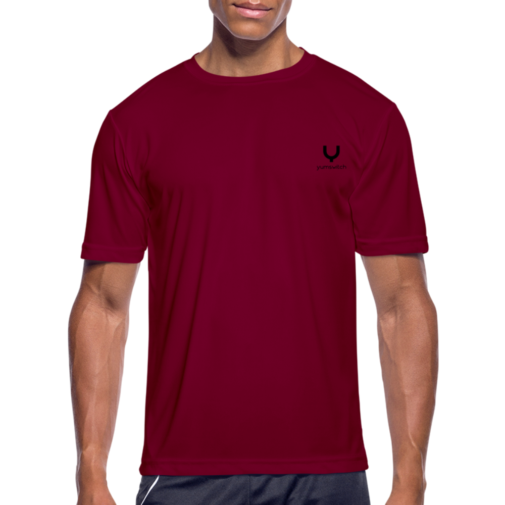 Men’s Moisture Wicking Performance T-Shirt - burgundy